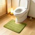 thumbnail image 2 of Non Toilet Floor Mat 16x20,Bath Rug Around Toilet Base,U Shaped Bathroom Floormat,Memory Foam Toilet Floor Rug,Machine Washable, 2 of 6
