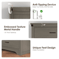 thumbnail image 3 of Farmhouse 5 Drawer Dresser for Bedroom, 47" Tall Chest of Drawers, Wood Gray Dresser with Deep Drawers, Storage Dressers Organizer for Bedroom, Living Room, Hallway, 3 of 9
