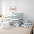 thumbnail image 4 of Erosebridal Cartoon Elephant Bedding Sets Twin Size,Triangle Geometry Comforter Sets with Sheets,Animal Decor,Reversible,Breathable,7-Piece, 4 of 5