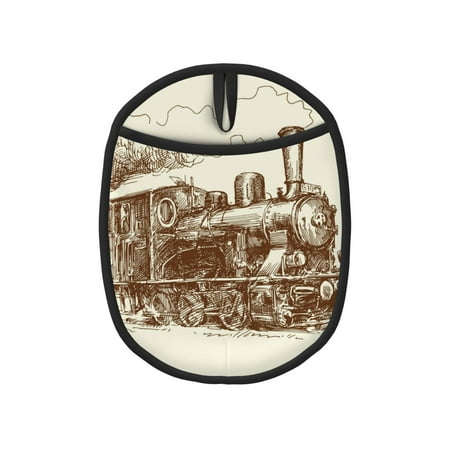 

Tebeau Train Print Silicone Pot Holders Multi-Purpose Hot Pads for Kitchen Trivets Potholders Oven Mitts for Baking Cooking Hot Dishes Pans Heat Resistant