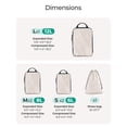 thumbnail image 2 of Juego de 6 cubos de embalaje de compresión BAGSMART para viajes, color blanco opal, 2 of 7