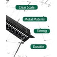 thumbnail image 2 of Architectural Scale Ruler 3 Pack Aluminum Triangular Ruler 12 Inch Imperial Metal Scale Ruler for Blueprint Drafting Ruler for Architect, Civil Engineer, Draftsman, 2 of 7