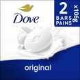thumbnail image 1 of Dove Pain de Beauté Nettoyant Doux pour la Peau Hydratant pour des Soins de la Peau Doux et Souples Original Fait avec 1/4 de Crème Hydratante, 106g (2 Pains), 1 of 7