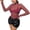 Wine, variant on EDFBUYKRS Blouses for Women Square Neck Long Sleeve Shirts Dressy Casual Tunic Tops S