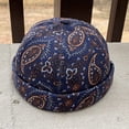 thumbnail image 3 of Cheers.US Mens Cotton Brimless Skullcap Sailor Cap Rolled Cuff Retro Beanie Hat, 3 of 7