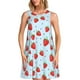thumbnail image 1 of Balery Strawberry Vestidos de verano para mujer con estampado: vestido holgado sin mangas, vestido playero informal y cómodo para días calurosos., 1 of 7