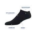 thumbnail image 2 of Gildan Adult Men's Performance Cotton moveFX No-Show Casual Socks, OS One Size 12-Pack, 2 of 5