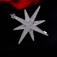 thumbnail image 3 of Jewelblings Shiny Full CZ Double Layer 8 Point Small Burst Star Brooch Pins, 3 of 7