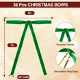 thumbnail image 2 of Pakyozj 36 Pcs Velvet Ribbon Bows for Christmas Tree – Clip-On Style, Pre-Tied Use | Perfect Xmas Ornaments for Garland, Wreath, Indoor & Outdoor Decor 5 x 7 Inches, 2 of 7