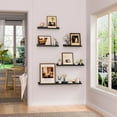 thumbnail image 4 of 36 Inch Picture Ledge Shelf with Lip,Black Floating Shelves for Wall Set of 3,Long Wall Shelves in Varying Widths for Living Room,Bedroom,Nursery,Bookshelf, 4 of 16