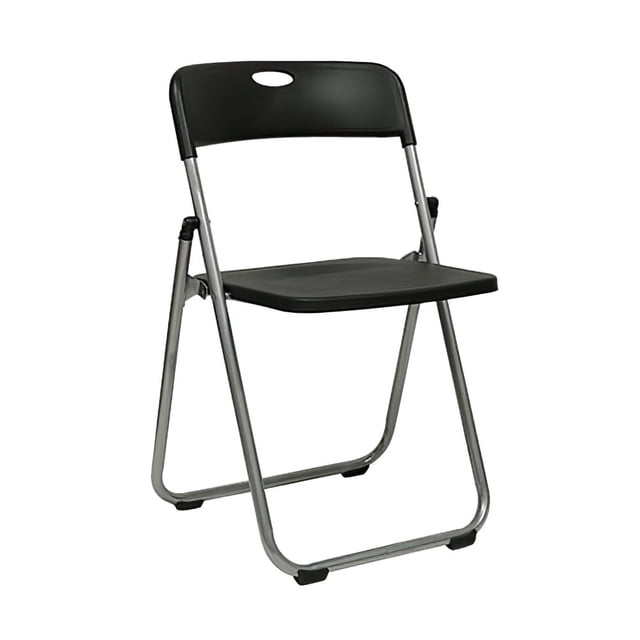 Silla plegable de plástico apilable ilios innova lisa negro