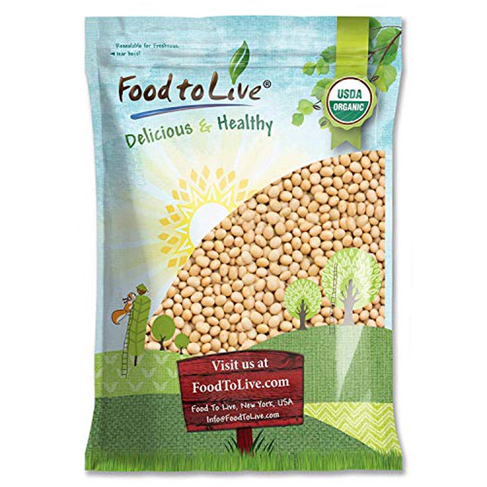 Organic Soy Beans, 10 Pounds NonGMO, Dry, Bulk by Food To Live