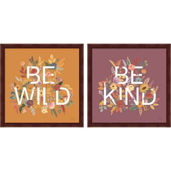 Great Art Now Harvest Garden by Laura Marshall, 2 Piece Framed Art Set Each 13"W x 13"H