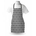 thumbnail image 4 of Abstract Geometry Apron, Monochromatic Modern Grunge Style Grids Illustration Print, Unisex Kitchen Bib with Adjustable Neck for Cooking Gardening, Adult Size, Charcoal Grey and White, by Ambesonne, 4 of 4