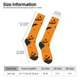 thumbnail image 3 of Bixox Trick Or Treat Patterned Men's and Women's Knee Socks High Socks Outdoor Sports Socks, 3 of 5