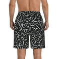 thumbnail image 3 of Kdxio Numbers Pattern Mens Casual Shorts - Drawstring Summer Beach Sports Shorts for Men, 3 of 9