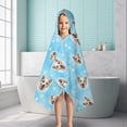 thumbnail image 6 of Corgi Footprint Hooded Bath Towel，50"x30" for Ages 3 To 12 Kids, Quick Dry Lightweight Soft Microfiber Hood Beach Towel Cover Up for Kids, 6 of 7