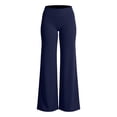 thumbnail image 6 of Dwellite Leggings for Womens Straight Leg Gym Yoga Pants High Waist Lifting Wide Leg Workout Pants with Pockets 2026 Navy L, 6 of 7