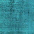 thumbnail image 1 of Ahgly Company Machine Washable Indoor Square Oriental Turquoise Blue Industrial Area Rugs, 7' Square, 1 of 4
