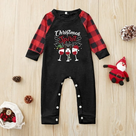 

New Year New You 2022! on Clearance Hesxuno Christmas Baby Kids Child Printed Top+Pants Xmas Family Matching Pajamas Set Baby Essentials Baby Days Saving Event