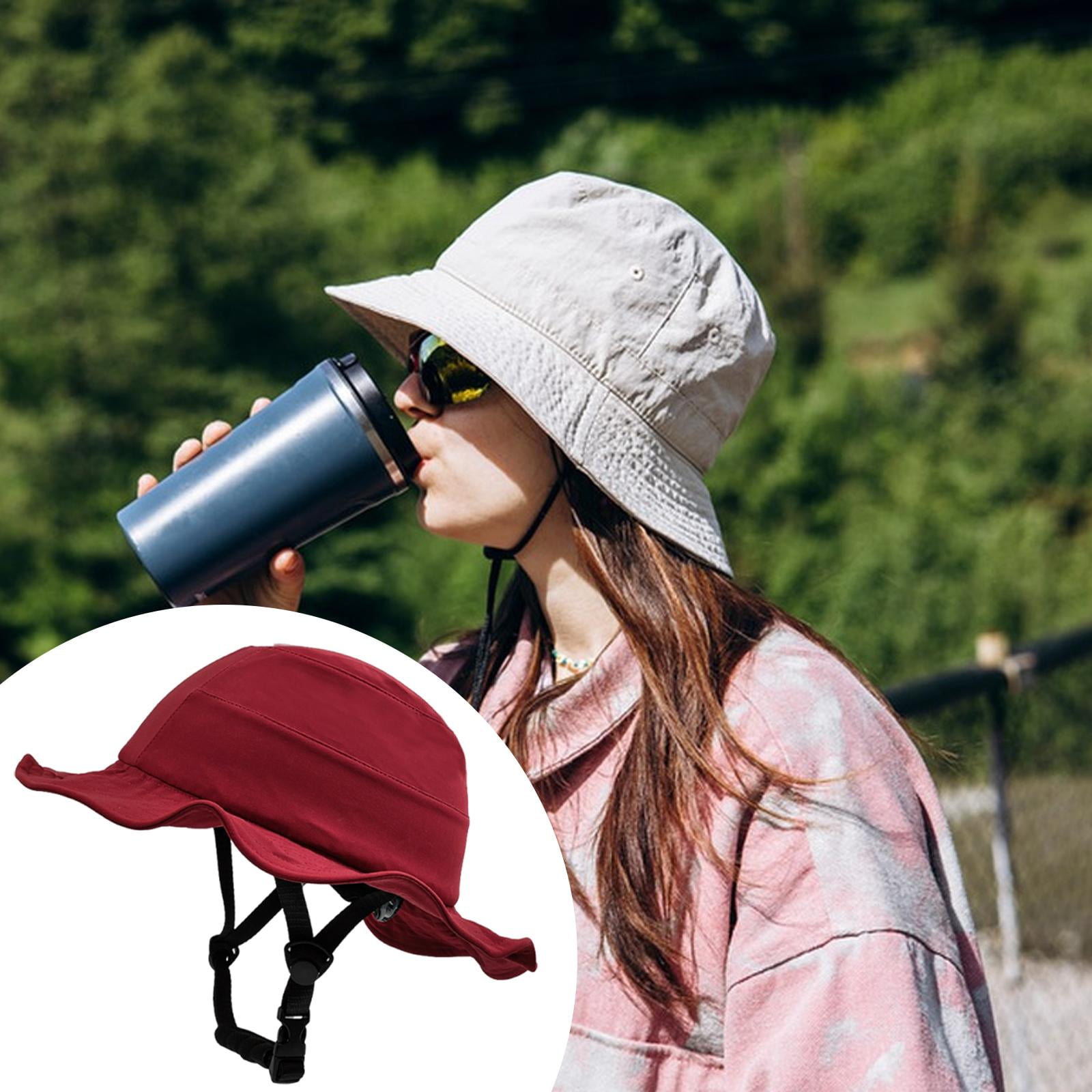 DimyFew Bicycle helmet cap, bucket hat, impact-resistant, comfortable, shaped for unisex Red L