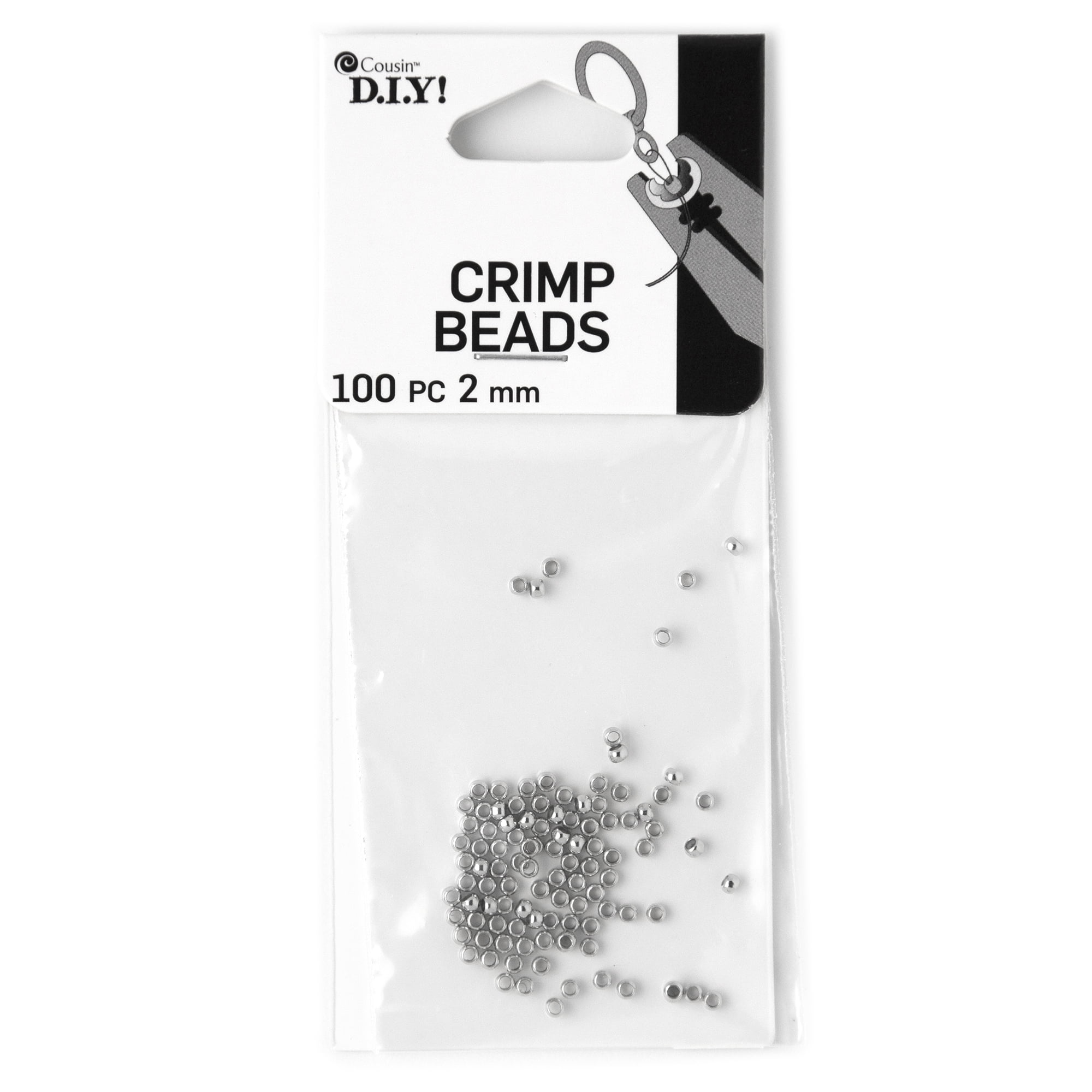 Buy DIY Metal Crimp Beads Pack, 100 Pc, Silver Finish Online at Lowest