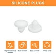 thumbnail image 4 of Unique Bargains Lot de 50 Bouchons en Silicone, Bouchons Ronds en Caoutchouc pour Trou de 3,5 mm, Blanc, 4 of 6