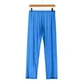 thumbnail image 4 of Miluxas Mens Mesh See Through Pants Pajamas Bottoms Sheer Lounge Pants Summer Cool Blue 12(XL), 4 of 7