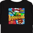 thumbnail image 4 of Inktastic I'm Four Comic Book Boys or Girls Long Sleeve Toddler T-Shirt, 4 of 5