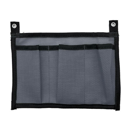 Luwecf Kayak Canoe Storage Bag 3Pocket Mesh Sleeve Container Pouch Practical Tackle Box Gray