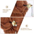 thumbnail image 2 of GOOHOCHY 1 pieza de palillo de pelo de madera estilo vintage, palillo de pelo simple, accesorio de pelo de aleación, 2 of 8