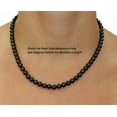 thumbnail image 3 of 14K Gold 5.0-5.5mm Black Akoya Cultured Pearl Necklace - AAA Quality, 24" Matinee Length, 3 of 7