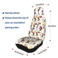 thumbnail image 4 of Honeii Tulips Flowers Print Car Seat Covers 2 Pieces, Full Set Universal Seat Covers for Cars, Waterproof Auto Seat Protectors, 4 of 7