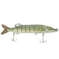 thumbnail image 1 of 20cm 66g Verosimil Multi-articulado 8 segmentos Muskallonga americano Senuelo de pesca cebo nadar Cebo manivela duro Anzuelo Aparejo Verde ejercito, 1 of 5