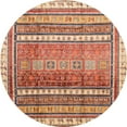 thumbnail image 1 of Ahgly Company Machine Washable Indoor Round Abstract Grapefruit Red Area Rugs, 8' Round, 1 of 7