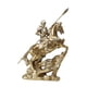 thumbnail image 3 of Estatua de caballero dorado a caballo, accesorio decorativo de escritorio para sala de estar. 20x7x29cm, 3 of 9