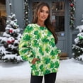 thumbnail image 2 of Yuyamidu St. Patrick's Day Art Oversized Sweatshirt for Women Fashion Sweatshirts with Pockets Crewneck Casual Workout Pullover Party Festival Novelty Long Sleeve Shirt Cycling Yoga Golf Tops L, 2 of 7