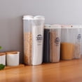 thumbnail image 3 of Greyghost Cereal Storage Container, Kitchen Organizer Food Storage Box, with Lids and Compartments, For Grain, Sugar, Flour, Rice, Nuts, Snacks, 3 of 17