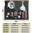 thumbnail image 3 of Just A Girl Who Loves Pandas Blanket Soft Warm Cozy Cute Panda Throw Blankets for Boys Girls Fuzzy Plush Blanket Fleece Lightweight Flannel Kid Adults Gift for Bed Couch Sofa 80"x60", 3 of 6