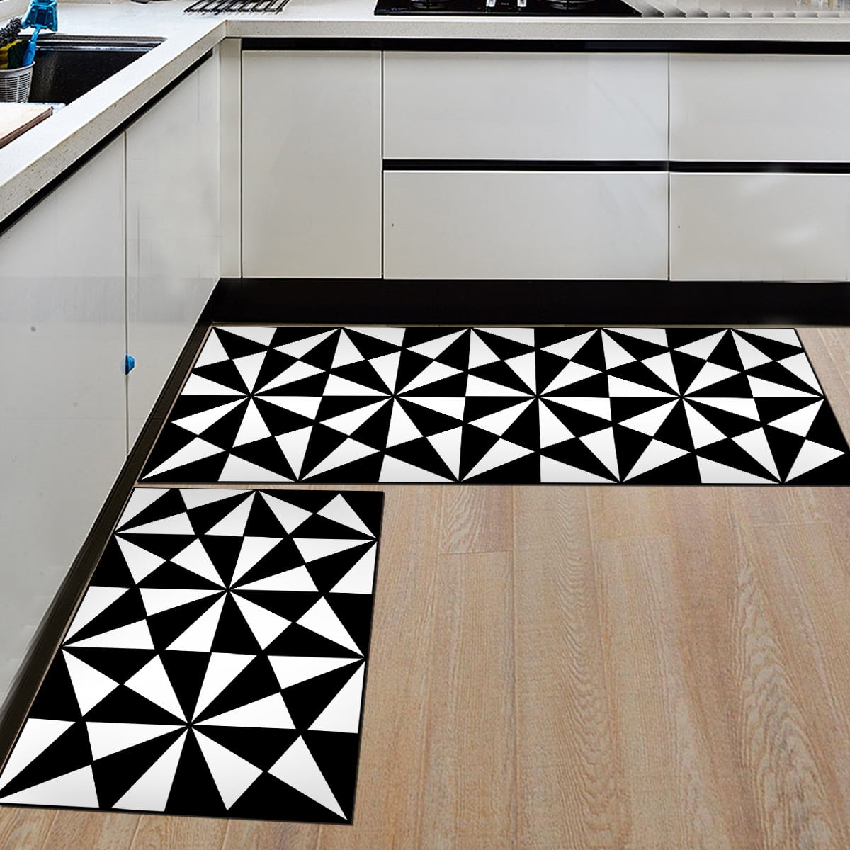2pcs Home Kitchen Floor Mat Non Slip Runner Anti Fatigue Rug Door Decoration Set Walmart Canada