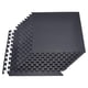 thumbnail image 1 of Tapete de ejercicios tipo puzle VEVOR, 12 tapetes para equipos de fitness, 61 x 61 x 1,4 cm, juego de tapetes de gimnasio de espuma EVA de alta densidad, baldosas de goma suave entrelazadas, negro., 1 of 9