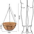 thumbnail image 2 of 1 Pack Hanging Planter Baskets With 3 Leg Chains Set Hanging Wire Baskets Holder, 2 of 3