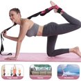 thumbnail image 3 of 1 correa de yoga rosa, correa para esterilla de yoga, estirador de piernas de fitness con movimiento de correa de pierna, estiramiento de pies con movimiento flexible para fascitis plantar Rojo Verde, 3 of 5