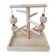 thumbnail image 2 of Soporte de jaula de pájaros de madera, gimnasio para pájaros, , para pájaros, jaula, accesorios, pinzones, soporte de, 2 of 9