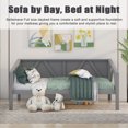 thumbnail image 4 of Bellemave Solid Wood Full Size Daybed, Multifunctional Sofa Bed with Wood Slat Support, Full Bed Frame for Bedroom Living Guest Room (Grey), 4 of 9