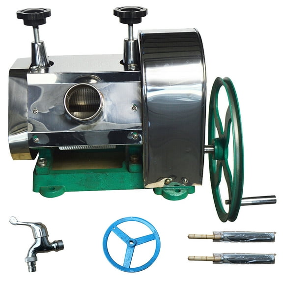 INTBUYING Manual Sugar Cane Press Juicer Machine Press Sugarcane Ginger Juice Extractor Squeezer with 2 Knives