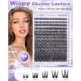 thumbnail image 2 of Flaunt Lash Clusters Wispy Eyelash Clusters 8-16mm Thin Band Cluster Eyelash Extensions DIY Salon Individual Lashes 168pcs Natural Volume Lash Extensions, 2 of 10