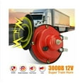 thumbnail image 5 of Bocina de tren 12V 300dB impermeable para motocicleta camión tren barco coche SUV barco - rojo, 5 of 5
