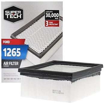 SuperTech 1265 Engine Air Filter, Replacement Filter for Ford