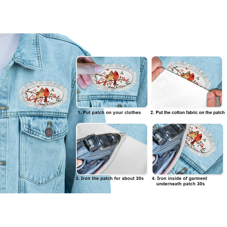 Frcolor Patches DIY Repair Clothon Patch Fabric Denim Outfit Your Make which Design Its Applique Badgesiron Sew Sticker Stickers, Size: 3.03 x 0.59 x